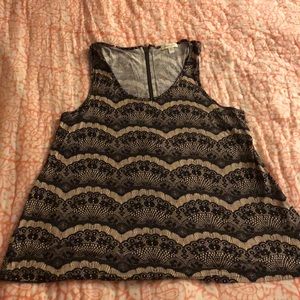 Light pink and black tank top